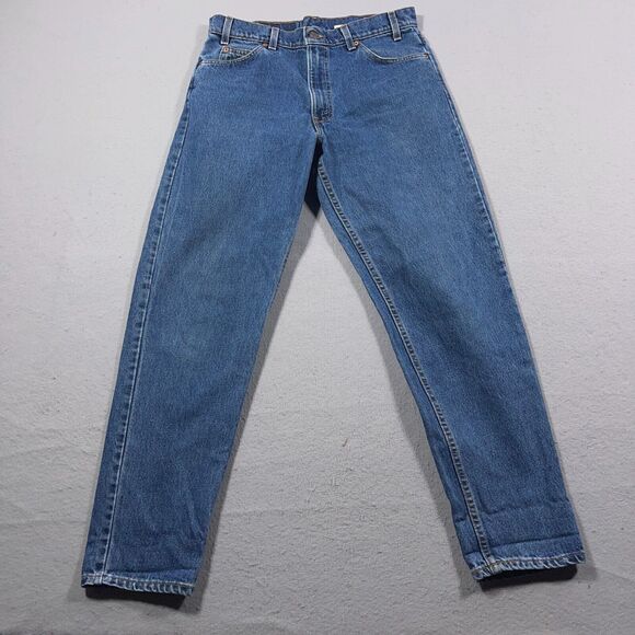 VTG Levis 550 Jeans Men 32x30 Blue Relaxed Tapered Made‎ in USA 90s Tag 34x32
